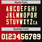 Custom Black Red Split Fashion Mesh Authentic Football Jersey