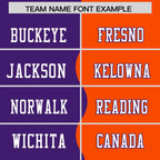 Custom Orange Purple Split Fashion Mesh Authentic Football Jersey