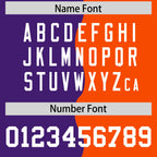 Custom Orange Purple Split Fashion Mesh Authentic Football Jersey