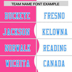 Custom White Pink Split Fashion Mesh Authentic Football Jersey