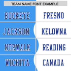 Custom White Powder Blue Split Fashion Mesh Authentic Football Jersey