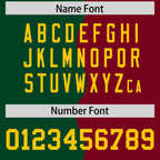 Custom Crimson Green Split Fashion Mesh Authentic Football Jersey