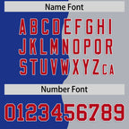 Custom Gray Royal Split Fashion Mesh Authentic Football Jersey