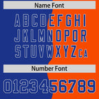 Custom Orange Royal Split Fashion Mesh Authentic Football Jersey