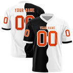 Custom White Black Split Fashion Mesh Authentic Football Jersey