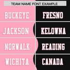 Custom Black Light Pink Split Fashion Mesh Authentic Football Jersey