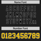 Custom Black Gold Personalized Insert Color Design Authentic Football Jersey