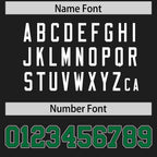 Custom Black Kelly Green Personalized Raglan Sleeves Design Authentic Football Jersey