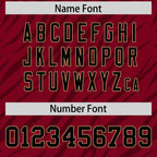 Custom Crimson Black Personalized Tiger Stripe Graffiti Pattern Authentic Football Jersey