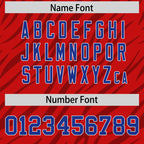 Custom Red Black Personalized Tiger Stripe Graffiti Pattern Authentic Football Jersey