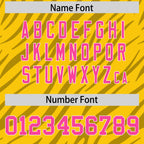 Custom Gold Black Personalized Tiger Stripe Graffiti Pattern Authentic Football Jersey