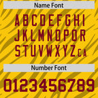 Custom Gold Black Personalized Tiger Stripe Graffiti Pattern Authentic Football Jersey