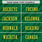 Custom Kelly Green Black Personalized Tiger Stripe Graffiti Pattern Authentic Football Jersey