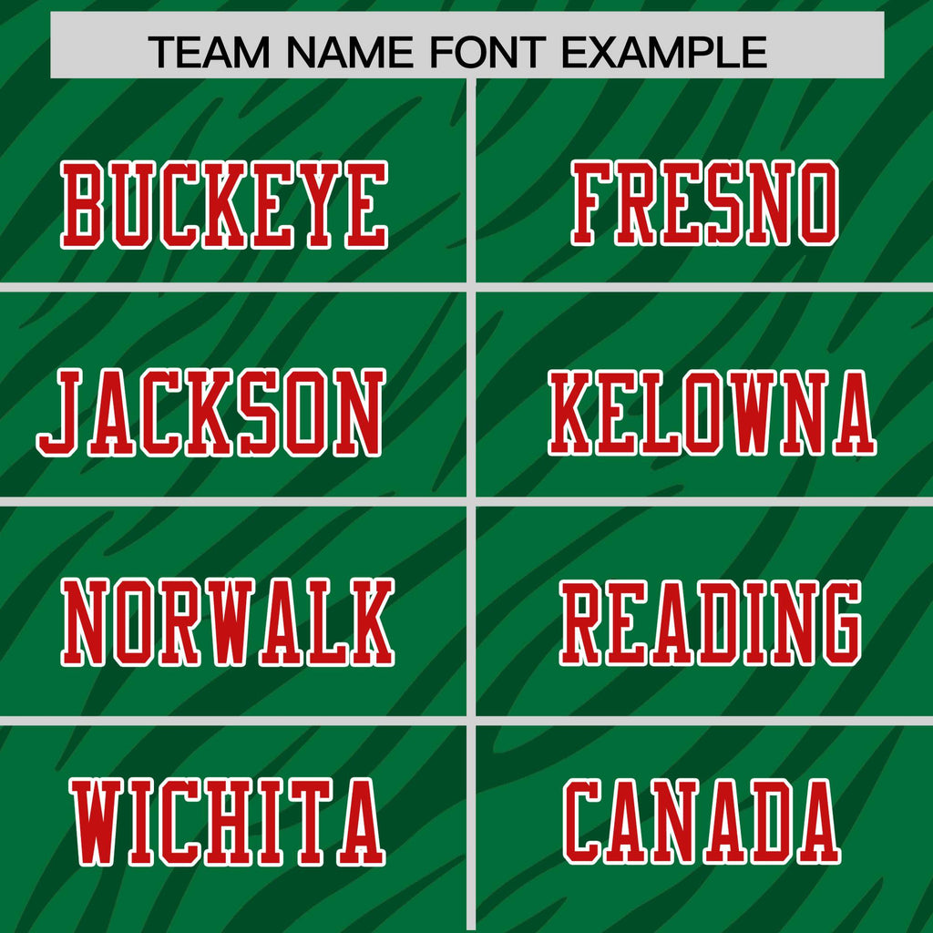 Custom Kelly Green Black Personalized Tiger Stripe Graffiti Pattern Authentic Football Jersey