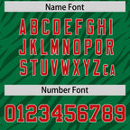 Custom Kelly Green Black Personalized Tiger Stripe Graffiti Pattern Authentic Football Jersey