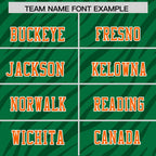 Custom Kelly Green Black Personalized Tiger Stripe Graffiti Pattern Authentic Football Jersey