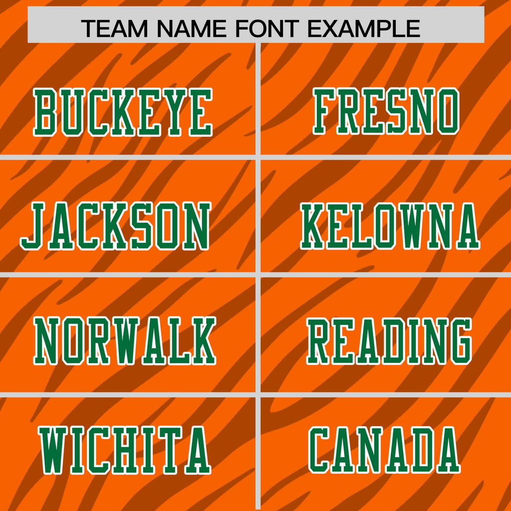 Custom Orange Black Personalized Tiger Stripe Graffiti Pattern Authentic Football Jersey