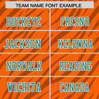 Custom Orange White Personalized Tiger Stripe Graffiti Pattern Authentic Football Jersey