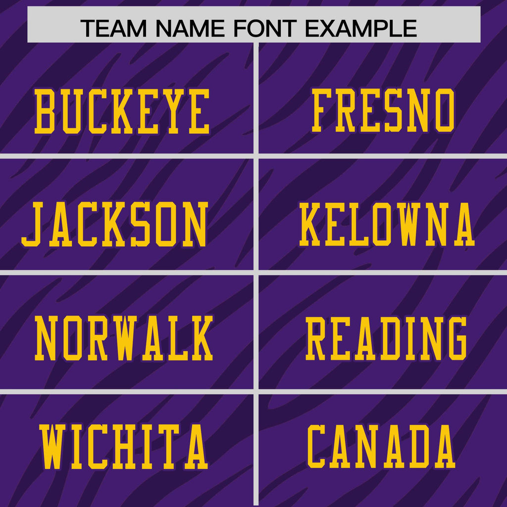 Custom Purple White Personalized Tiger Stripe Graffiti Pattern Authentic Football Jersey