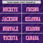 Custom Purple White Personalized Tiger Stripe Graffiti Pattern Authentic Football Jersey