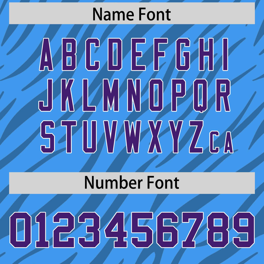 Custom Powder Blue White Personalized Tiger Stripe Graffiti Pattern Authentic Football Jersey