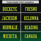 Custom Black Kelly Green Gradient Fashion Personalized Authentic Football Jersey