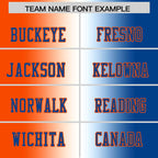 Custom Orange White-Royal Personalized Gradient Fashion Authentic Football Jersey