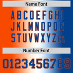 Custom Orange White-Royal Personalized Gradient Fashion Authentic Football Jersey