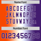 Custom Orange White-Purple Personalized Gradient Fashion Authentic Football Jersey