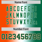 Custom Orange White-Kelly Green Personalized Gradient Fashion Authentic Football Jersey