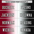 Custom Crimson White-Black Personalized Gradient Fashion Authentic Football Jersey