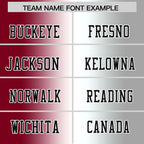 Custom Crimson White-Gray Personalized Gradient Fashion Authentic Football Jersey