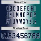 Custom Navy White-Aqua Personalized Gradient Fashion Authentic Football Jersey