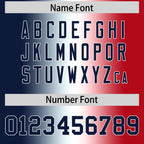 Custom Navy White-Red Personalized Gradient Fashion Authentic Football Jersey