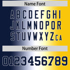 Custom Navy White-Gold Personalized Gradient Fashion Authentic Football Jersey