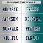 Custom Gray White-Aqua Personalized Gradient Fashion Authentic Football Jersey