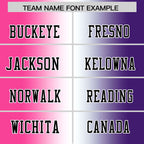 Custom Pink White-Purple Personalized Gradient Fashion Authentic Football Jersey