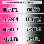 Custom Pink White-Black Personalized Gradient Fashion Authentic Football Jersey
