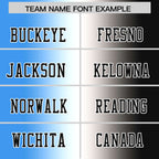 Custom Powder Blue White-Black Personalized Gradient Fashion Authentic Football Jersey