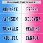 Custom Powder Blue White-Pink Personalized Gradient Fashion Authentic Football Jersey