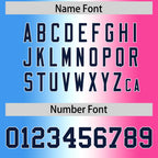 Custom Powder Blue White-Pink Personalized Gradient Fashion Authentic Football Jersey