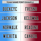 Custom Powder Blue White-Crimson Personalized Gradient Fashion Authentic Football Jersey