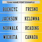 Custom Powder Blue White-Gold Personalized Gradient Fashion Authentic Football Jersey