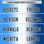 Custom Powder Blue White-Royal Personalized Gradient Fashion Authentic Football Jersey