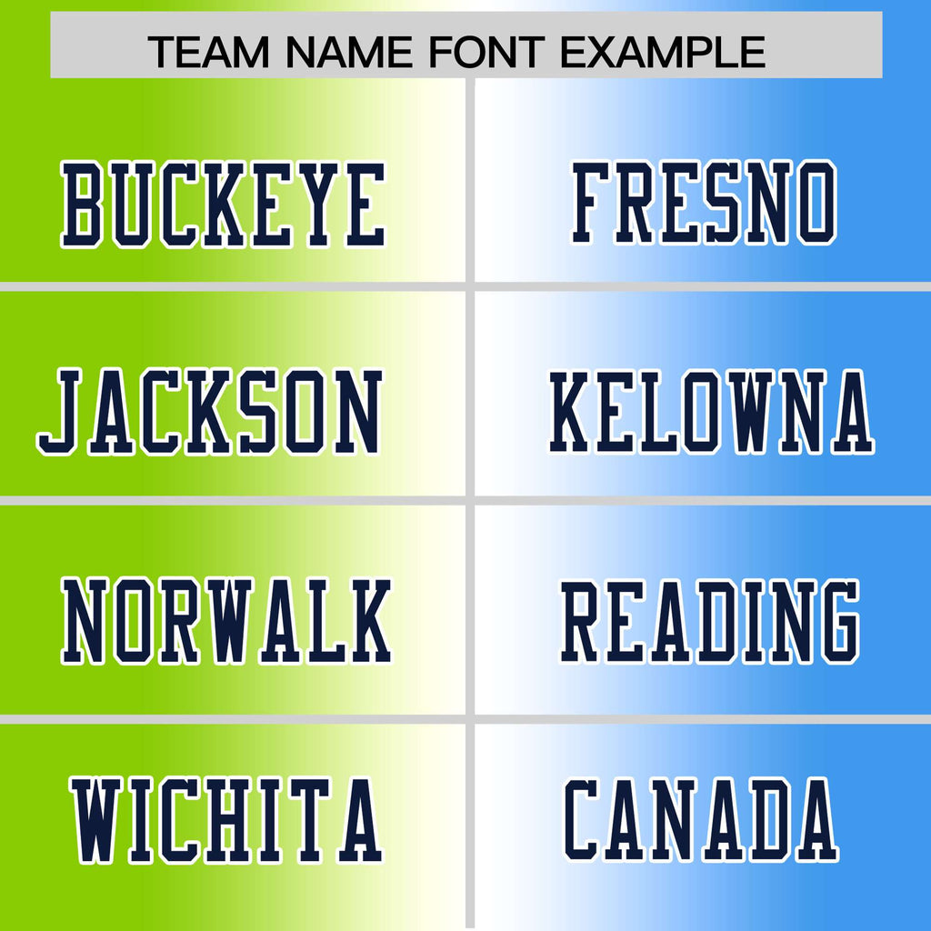 Custom Neon Green White-Powder Blue Personalized Gradient Fashion Authentic Football Jersey