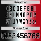 Custom Black White-Red Personalized Gradient Fashion Authentic Football Jersey