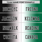 Custom Black White-Kelly Green Personalized Gradient Fashion Authentic Football Jersey