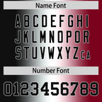 Custom Black White-Crimson Personalized Gradient Fashion Authentic Football Jersey