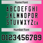 Custom Kelly Green White-Pink Personalized Gradient Fashion Authentic Football Jersey