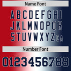 Custom Red White-Navy Personalized Gradient Fashion Authentic Football Jersey